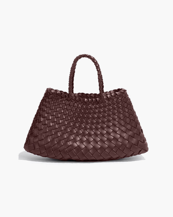 Marissa geflochtene Tasche aus veganem Leder, mittel