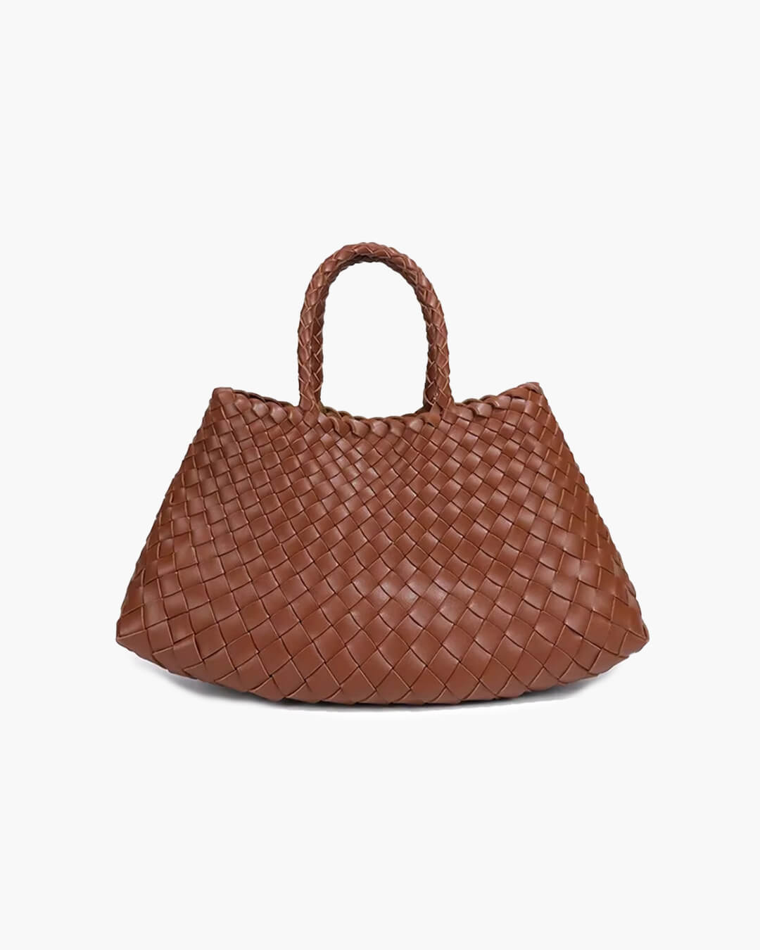 Marissa geflochtene Tasche aus veganem Leder, mittel