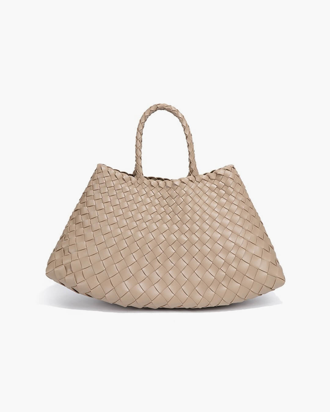 Marissa geflochtene Tasche aus veganem Leder, mittel