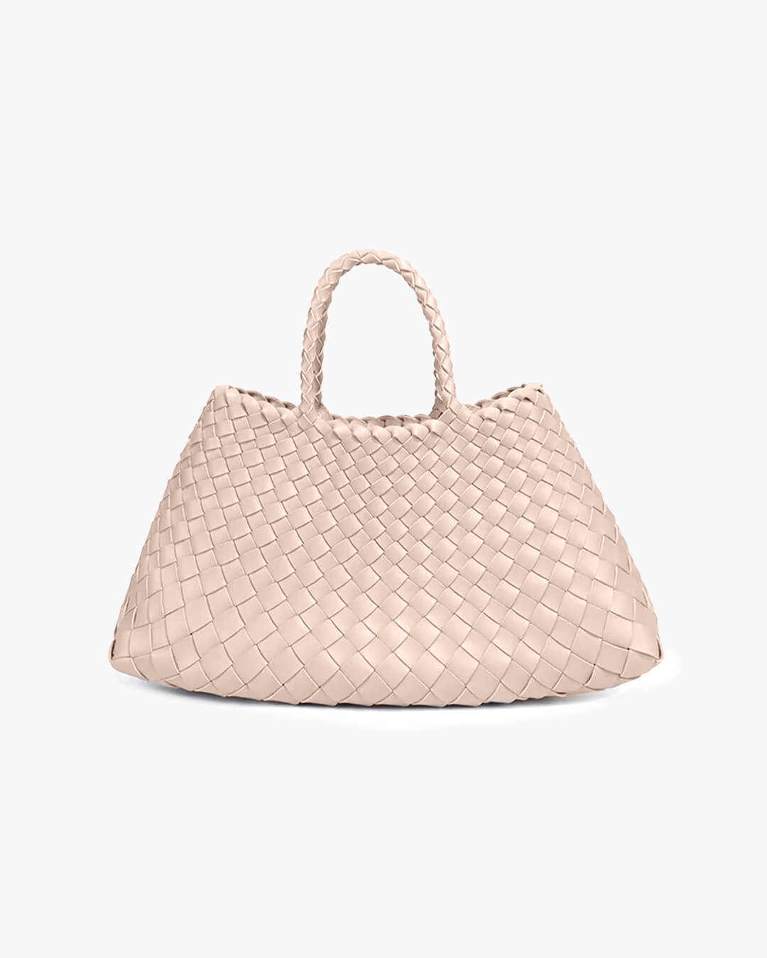 Marissa geflochtene Tasche aus veganem Leder, mittel