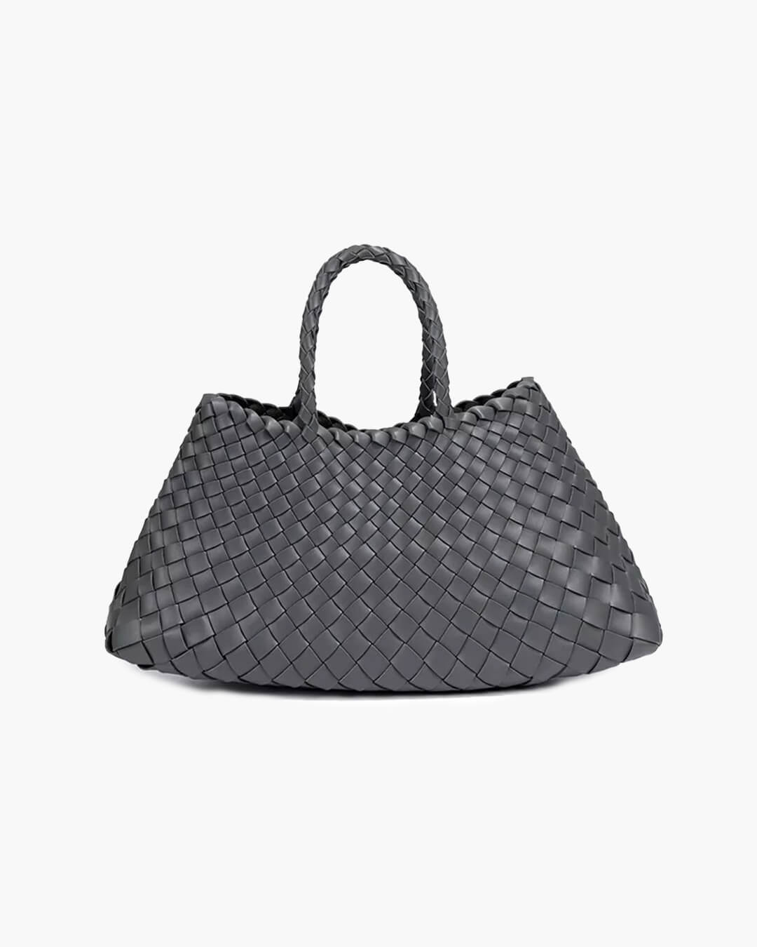 Marissa geflochtene Tasche aus veganem Leder, mittel