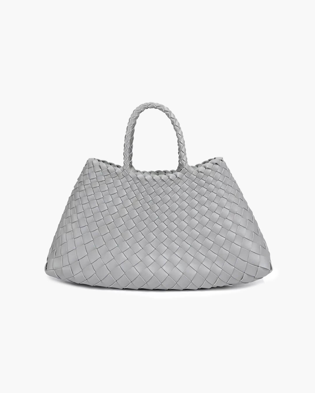 Marissa geflochtene Tasche aus veganem Leder, mittel