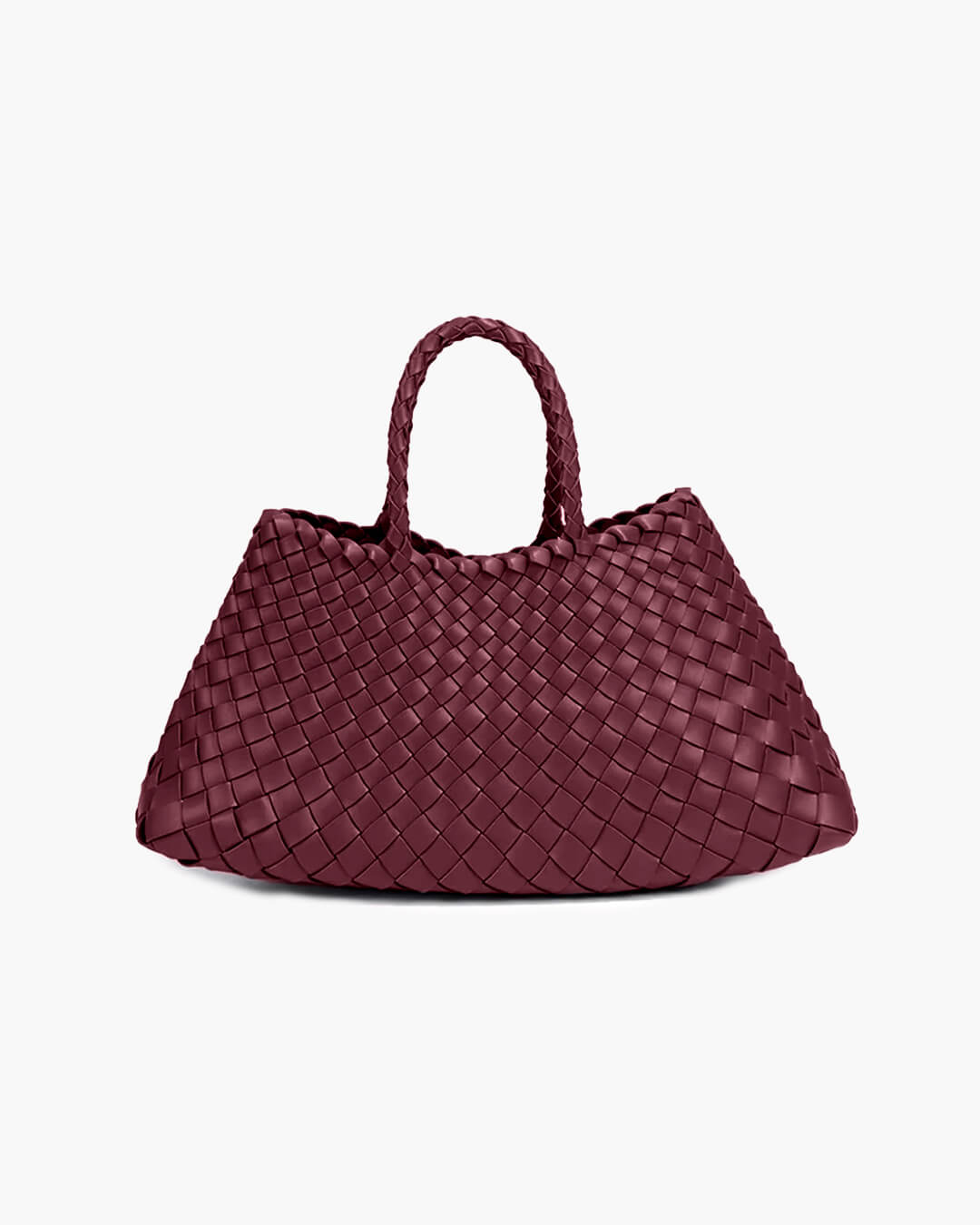 Marissa geflochtene Tasche aus veganem Leder, mittel