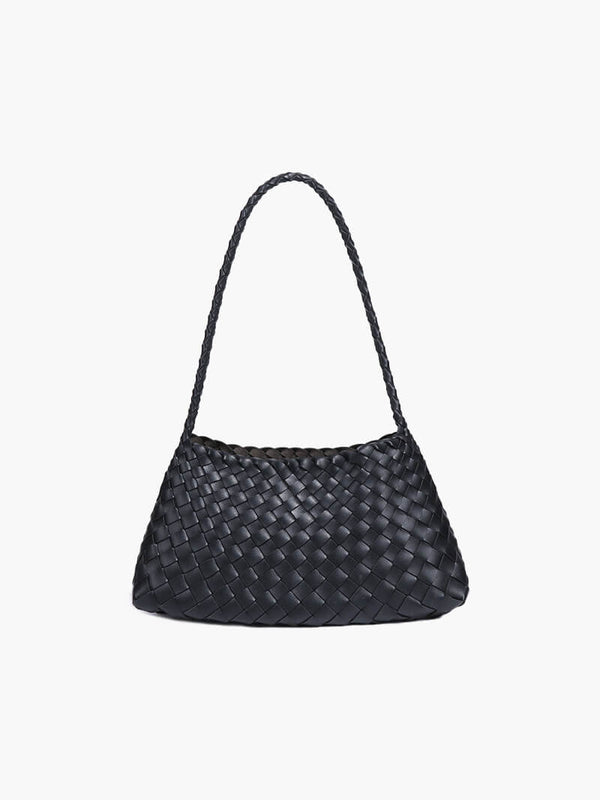 Marissa geflochtene Tasche aus veganem Leder, klein