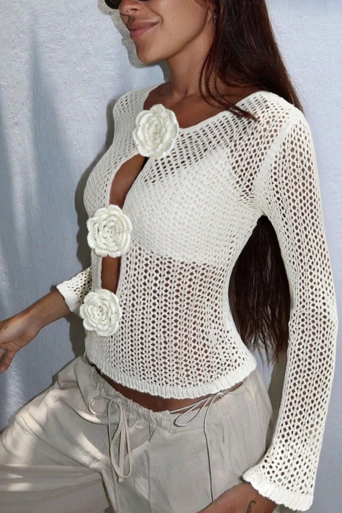 Marley Flower Crochet Cover-Up