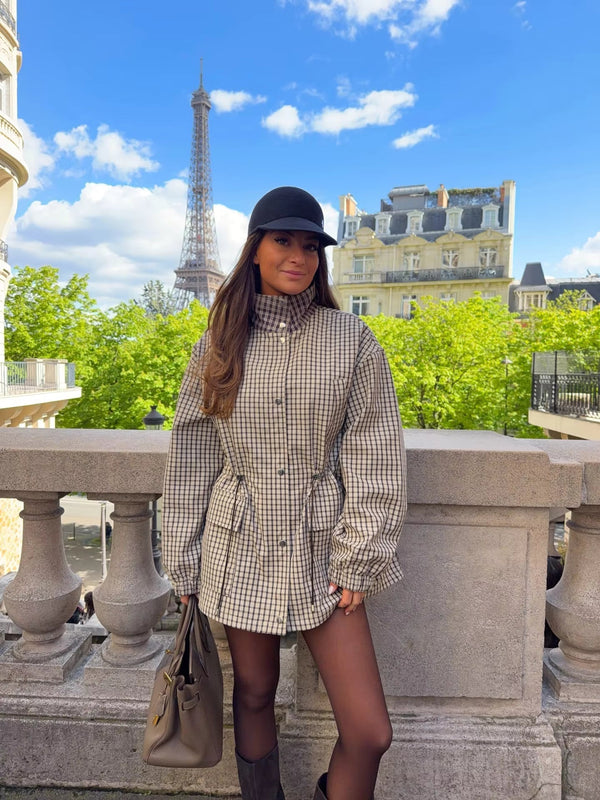 Karierte Jacke mit Reißverschluss „Marnie“