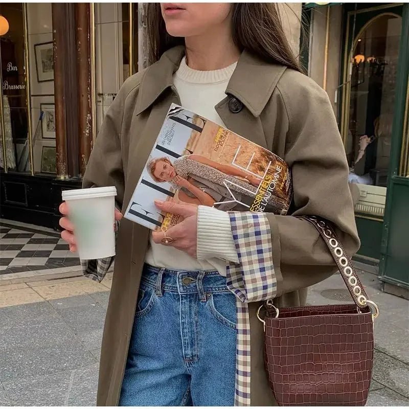 Mavy Langer Trenchcoat mit Knopfleiste