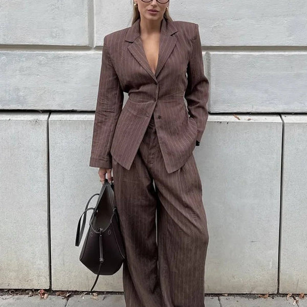 Melanie Nadelstreifen-Hosenanzug