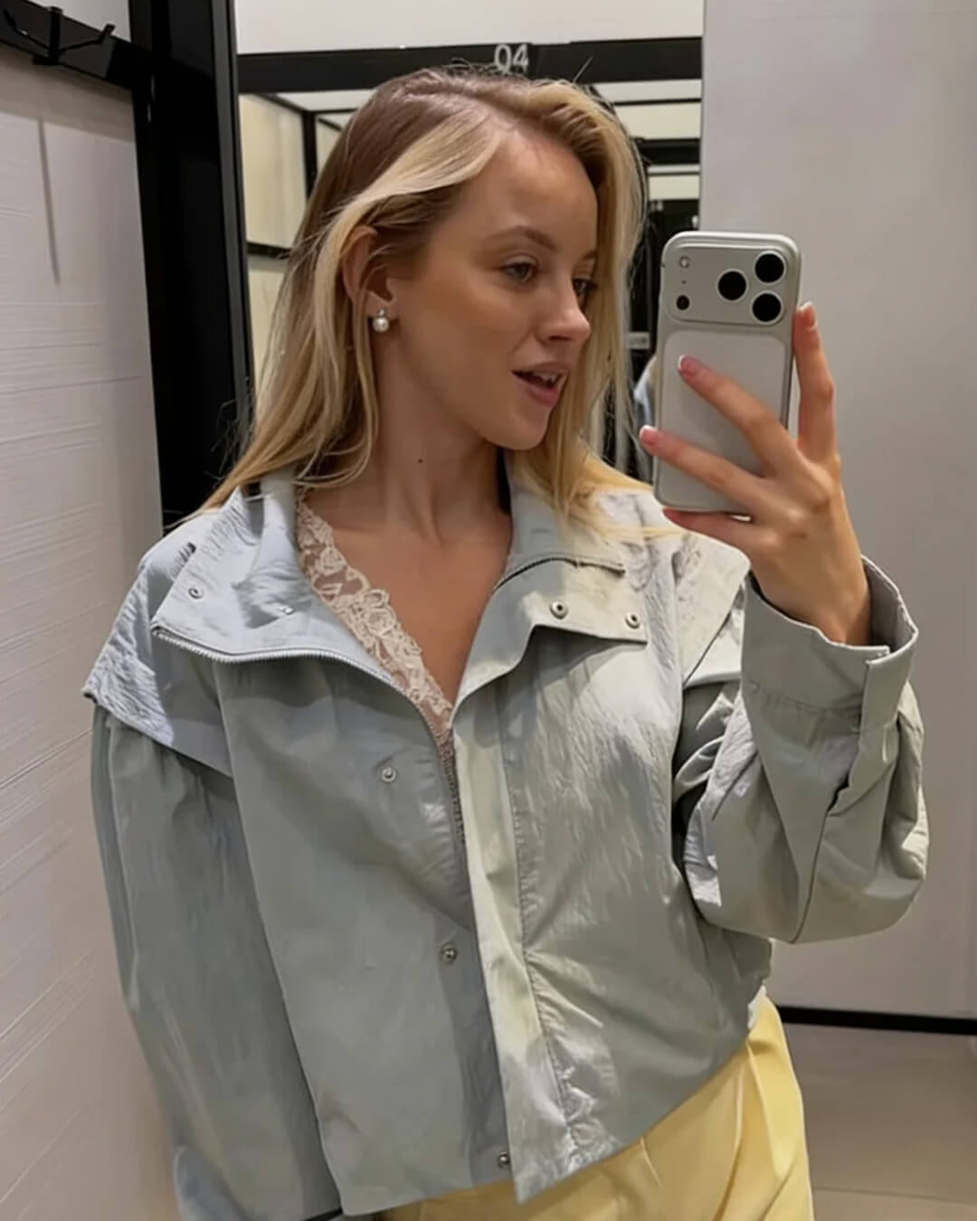 Melisande kurze Jacke mit Stehkragen