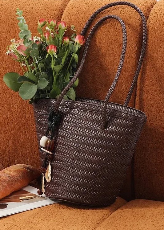 Meryl Geflochtene Beuteltasche mit Täschchen