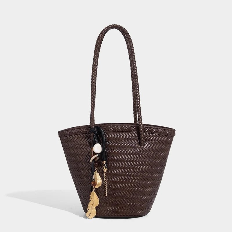 Meryl Geflochtene Beuteltasche mit Täschchen