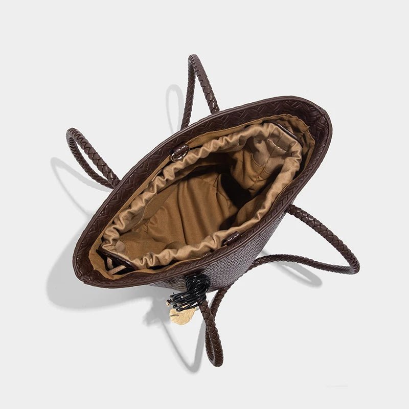 Meryl Geflochtene Beuteltasche mit Täschchen