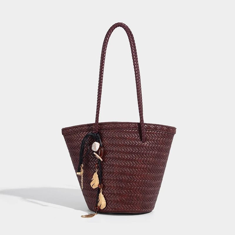Meryl Geflochtene Beuteltasche mit Täschchen