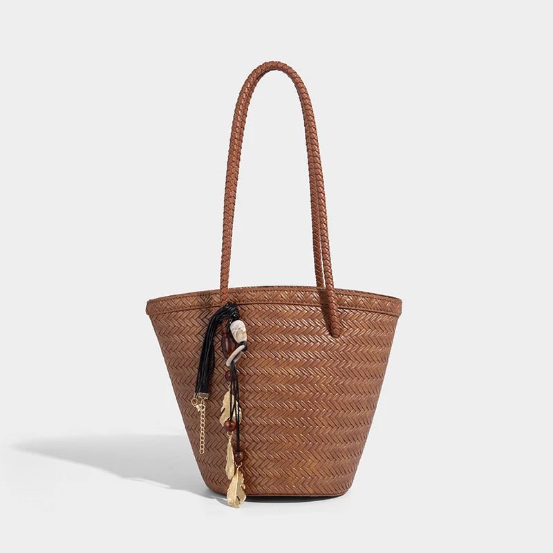 Meryl Geflochtene Beuteltasche mit Täschchen