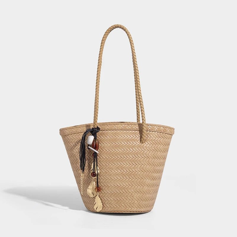 Meryl Geflochtene Beuteltasche mit Täschchen