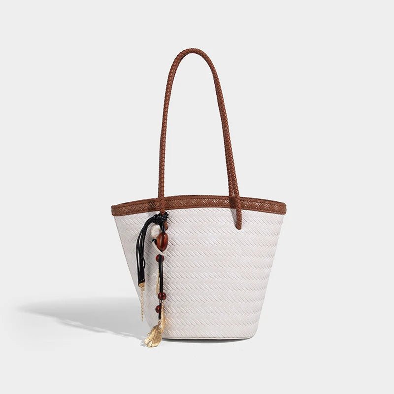 Meryl Geflochtene Beuteltasche mit Täschchen