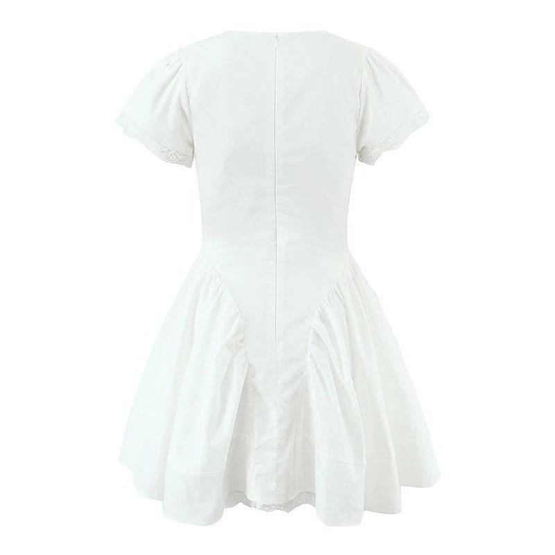Mia Minikleid mit Schleife und V-Ausschnitt