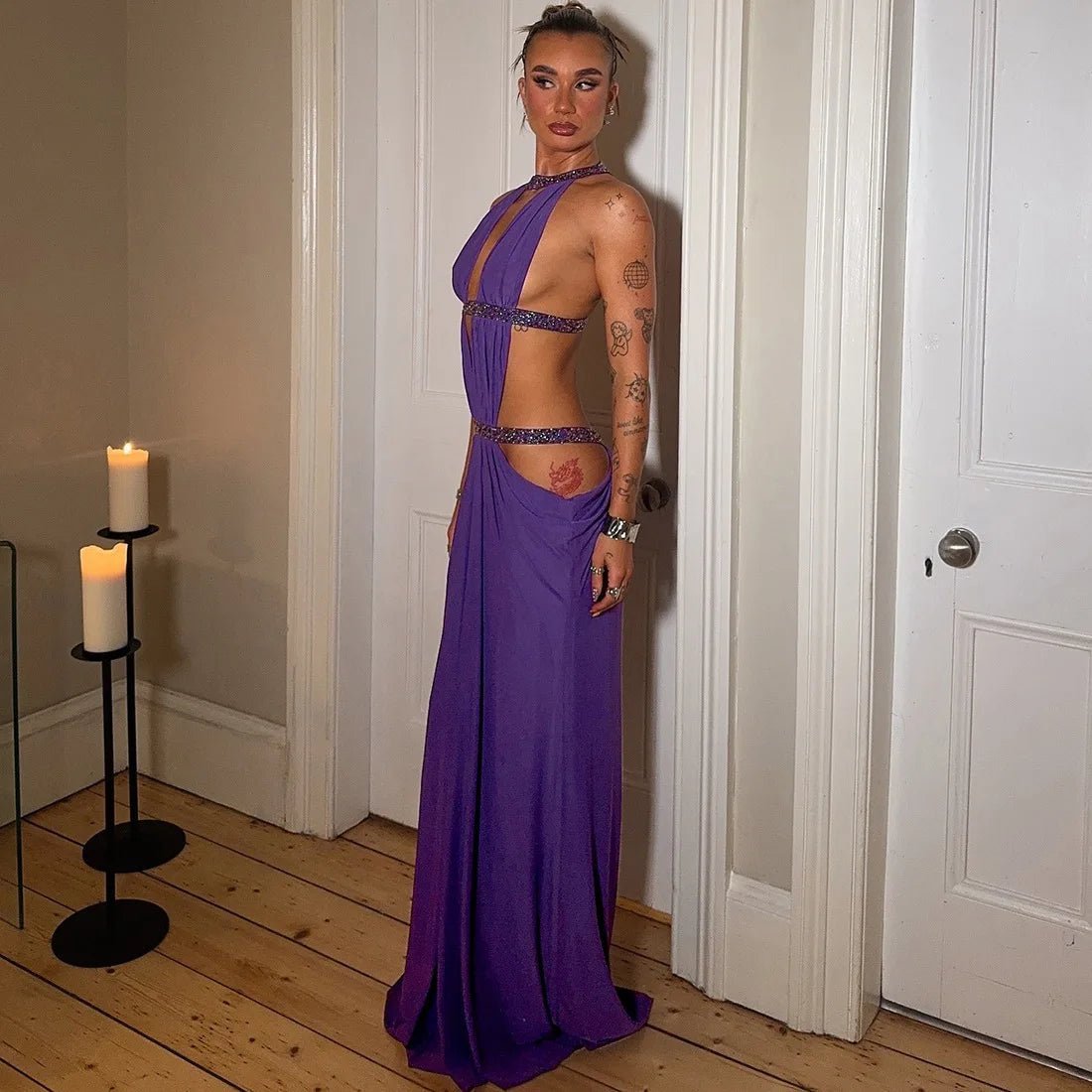 Mia Neckholder-Maxikleid