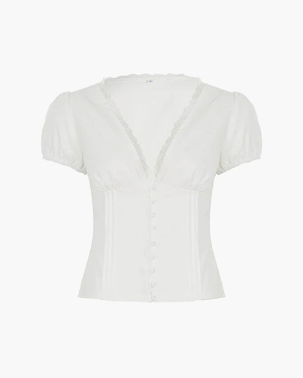 Mica Bluse mit tiefem Ausschnitt
