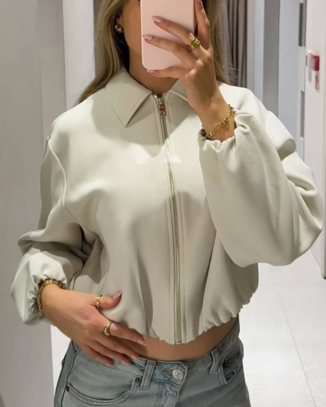 Midori Bomberjacke mit Puffärmeln