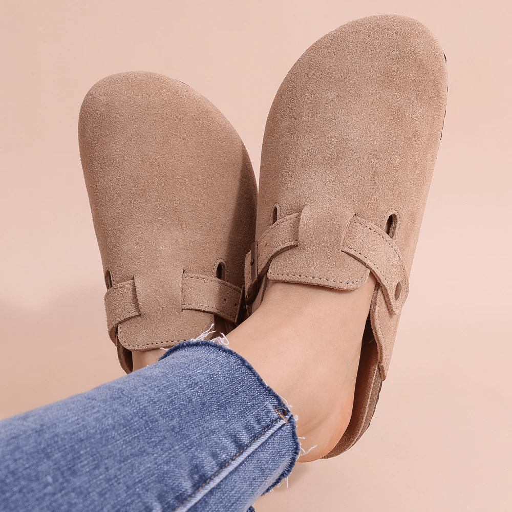 Minerva Adjustable Buckle Slip-On Sandals