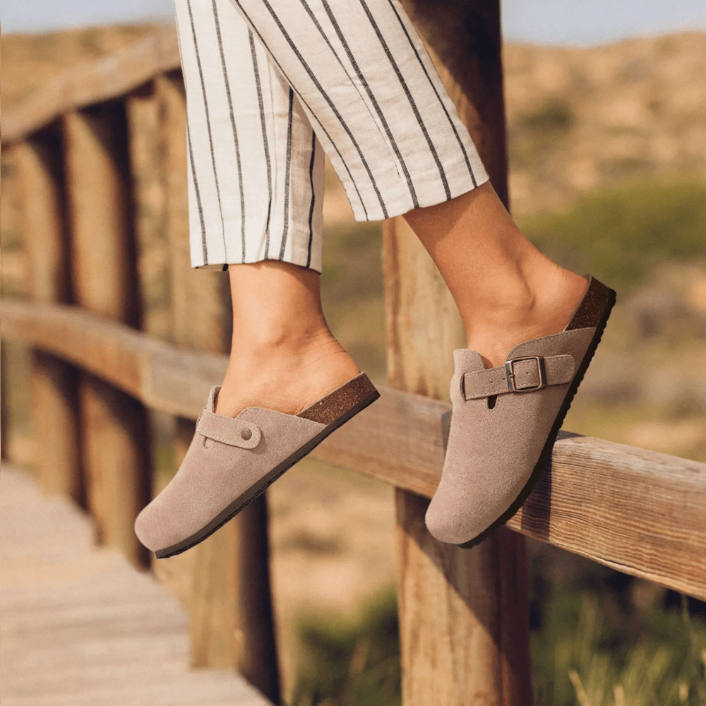 Minerva Adjustable Buckle Slip-On Sandals