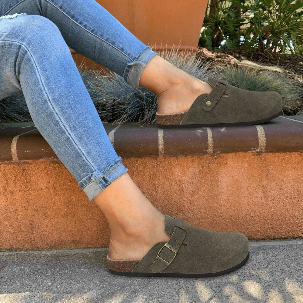 Minerva Adjustable Buckle Slip-On Sandals