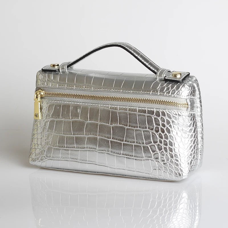 Minerva Crocodile Pattern Clutch Bag