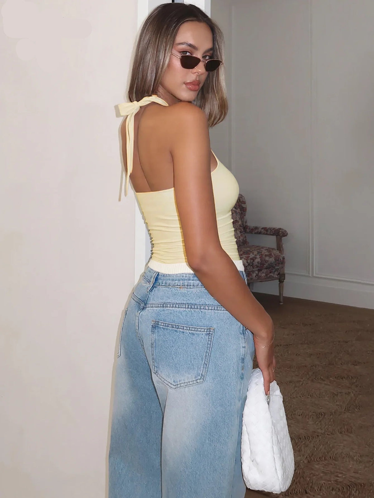 Miranda Rückenfreies Bandeau-Crop-Top