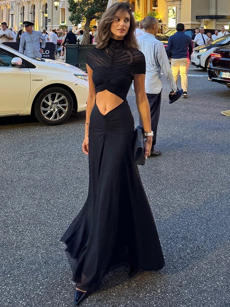 Miranda figurbetontes Maxikleid mit Raffung
