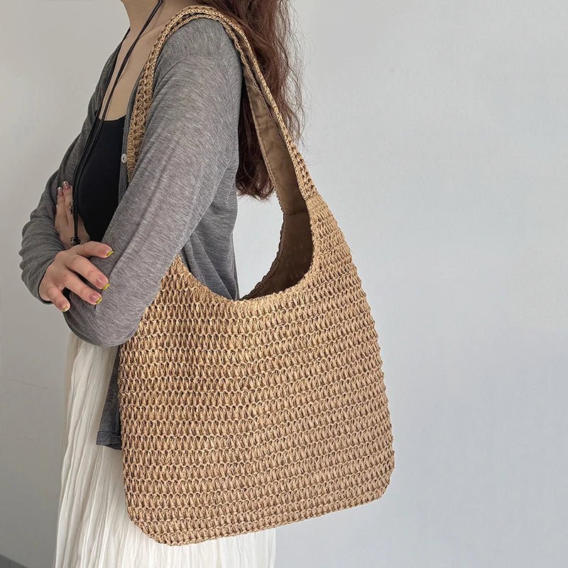 Miranda Geflochtener Stroh-Shopper