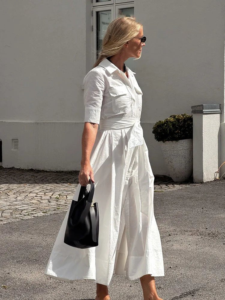 Mireille Hemdkleid mit Taillengürtel und Schleife