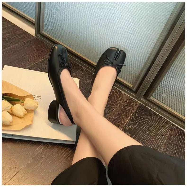 Miriam Ballerina-Mary-Jane-Pumps mit Zehenschlitz
