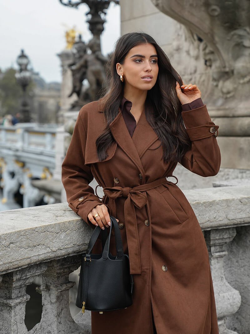 Molly-Trenchcoat aus Kunstwildleder