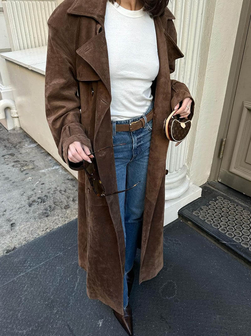 Molly-Trenchcoat aus Kunstwildleder