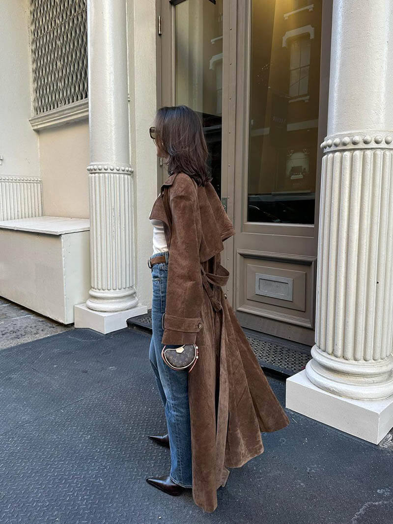 Molly-Trenchcoat aus Kunstwildleder