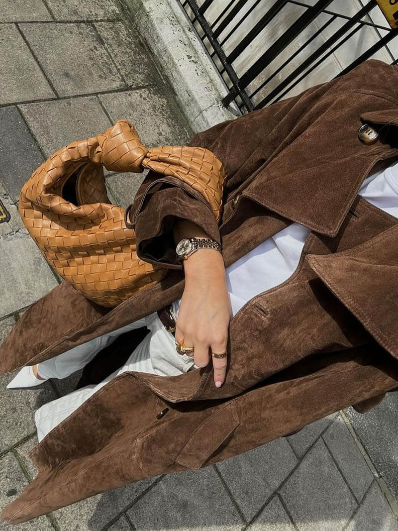 Molly-Trenchcoat aus Kunstwildleder