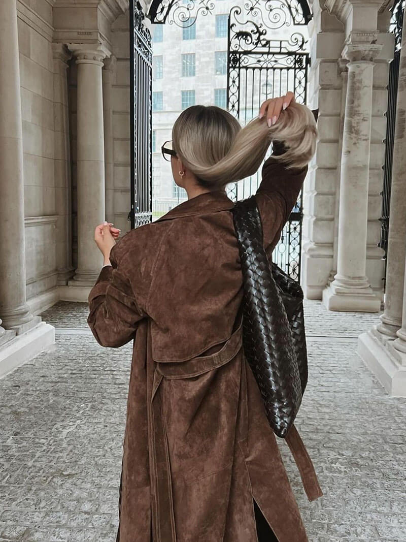Molly-Trenchcoat aus Kunstwildleder