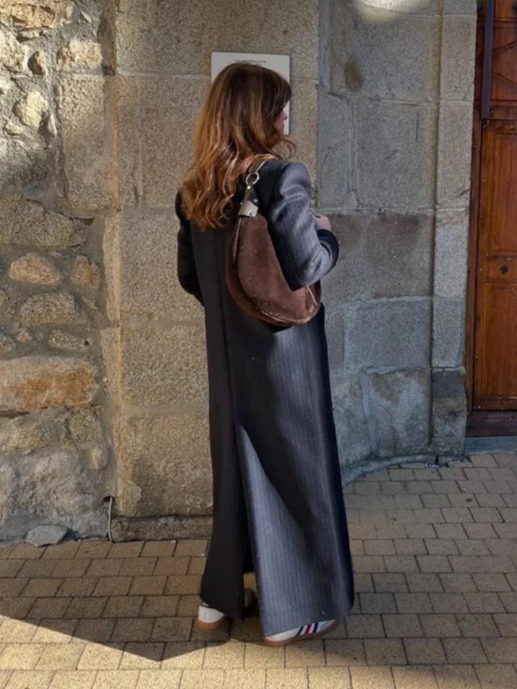 Monica Langer zweireihiger Mantel