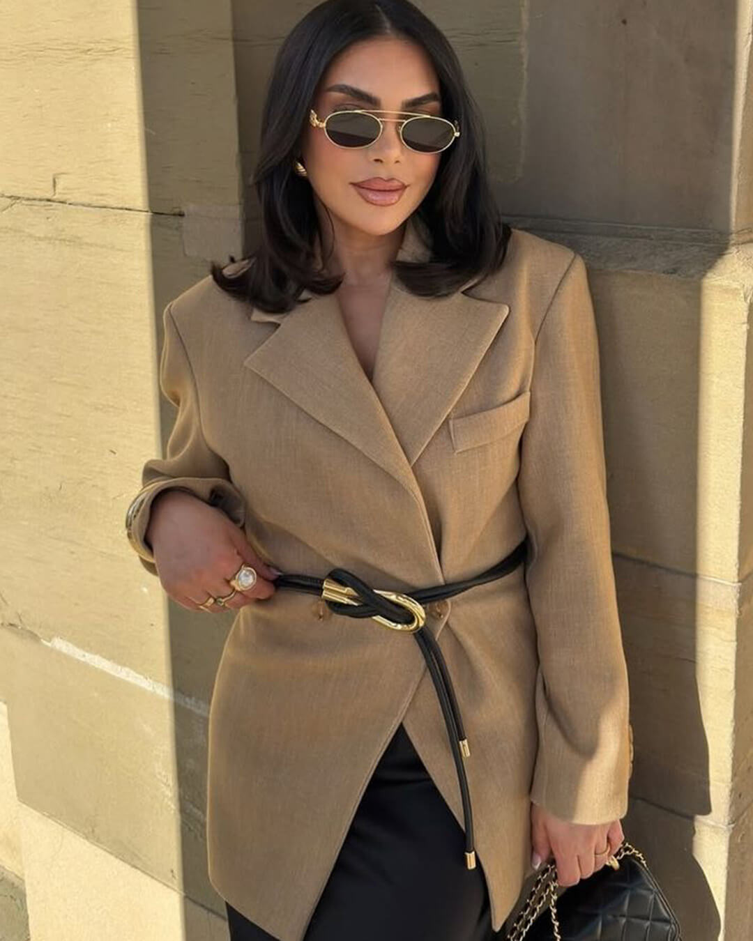 Myrna taillierter Blazer mit fallendem Revers