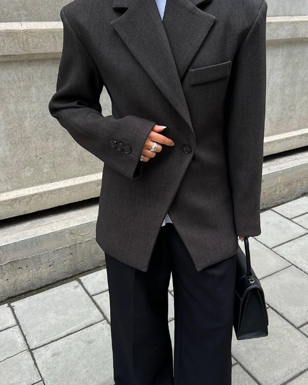 Myrna taillierter Blazer mit fallendem Revers