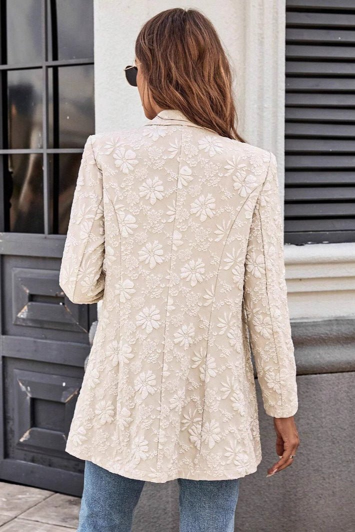 Nadia Jacquard-Blazer mit einem Knopf