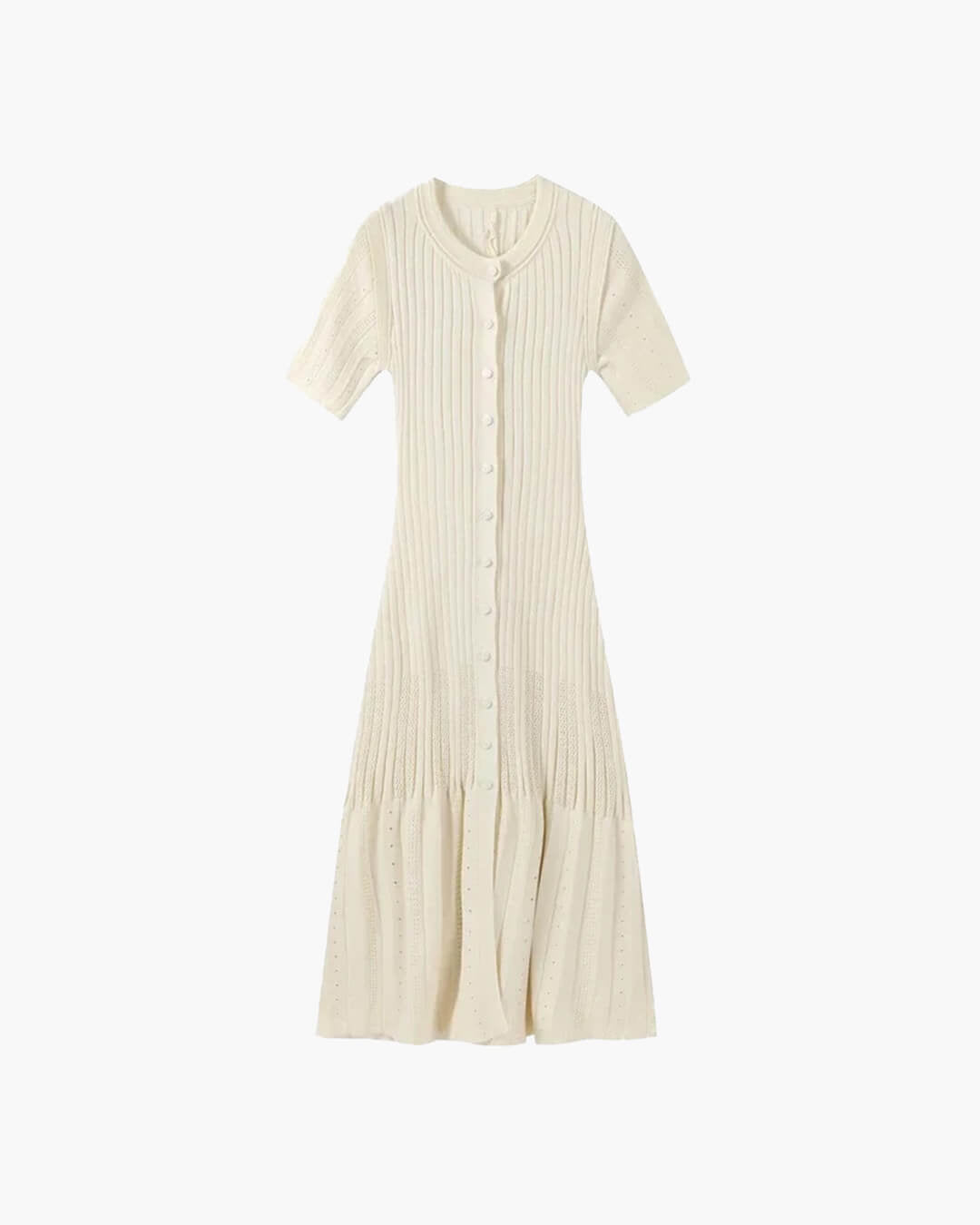 Nancy figurbetontes gestricktes Maxikleid