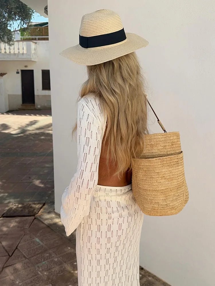 Natalie Backless Knit Dress