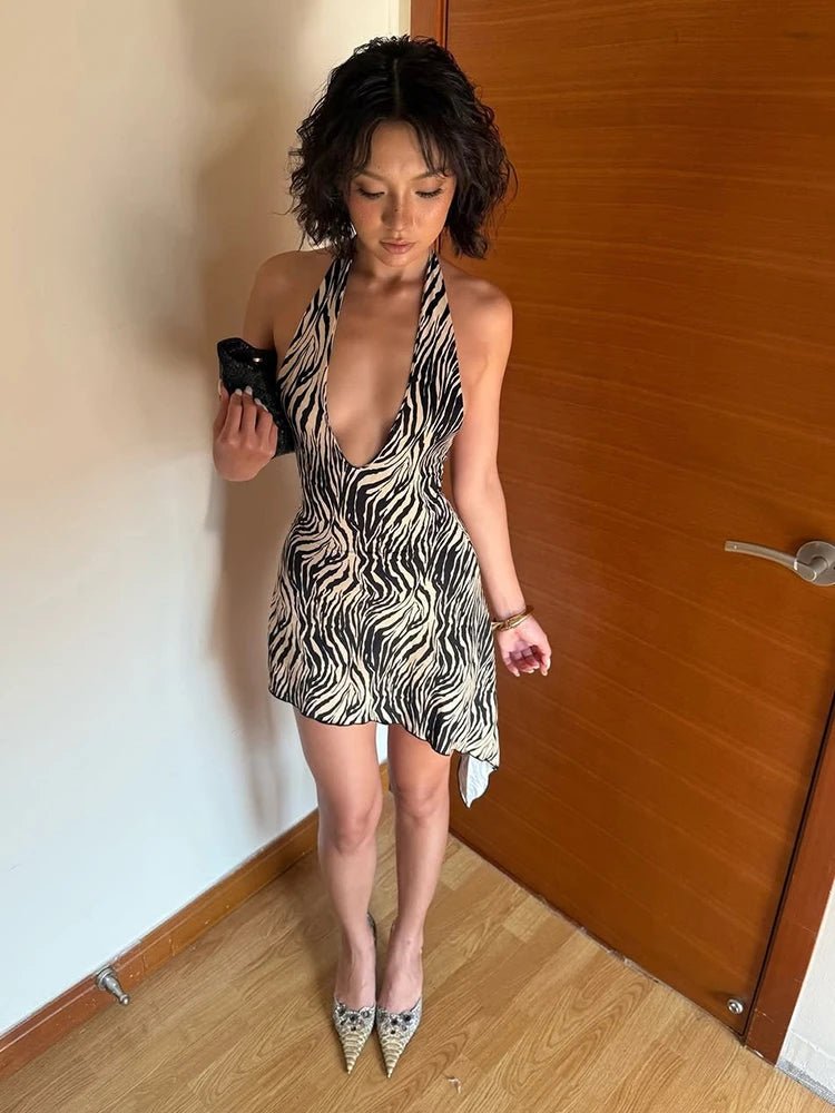 Zebramuster-Bandage-Minidress „Natasha“