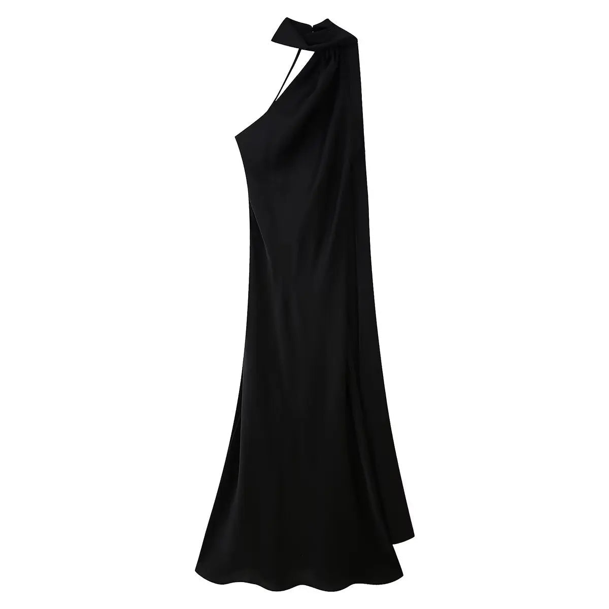 Neele Satin-Maxikleid mit Neckholder und offenem Rücken