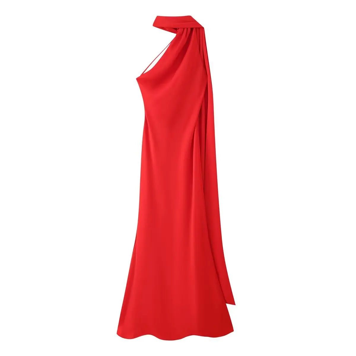 Neele Satin-Maxikleid mit Neckholder und offenem Rücken