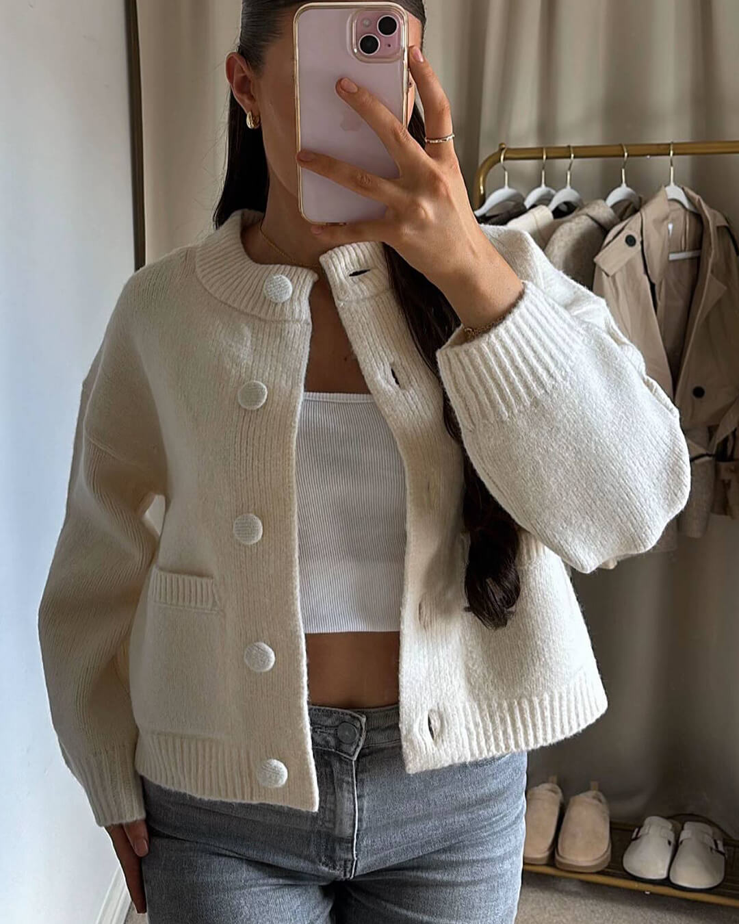 Dicker Strickcardigan Nessa