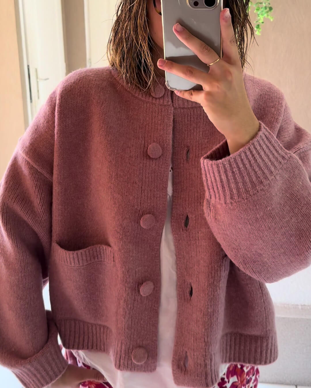 Dicker Strickcardigan Nessa