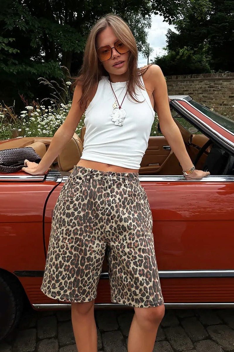 Nicole Shorts mit Leopardenmuster